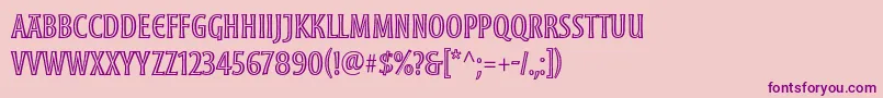 MoonglowCond-fontti – violetit fontit vaaleanpunaisella taustalla