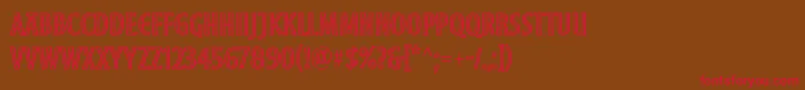 MoonglowCond Font – Red Fonts on Brown Background