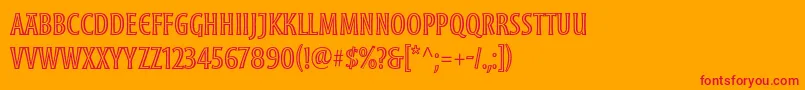 MoonglowCond Font – Red Fonts on Orange Background