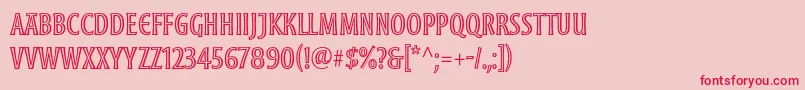 MoonglowCond Font – Red Fonts on Pink Background