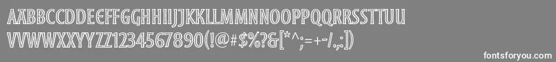 MoonglowCond Font – White Fonts on Gray Background