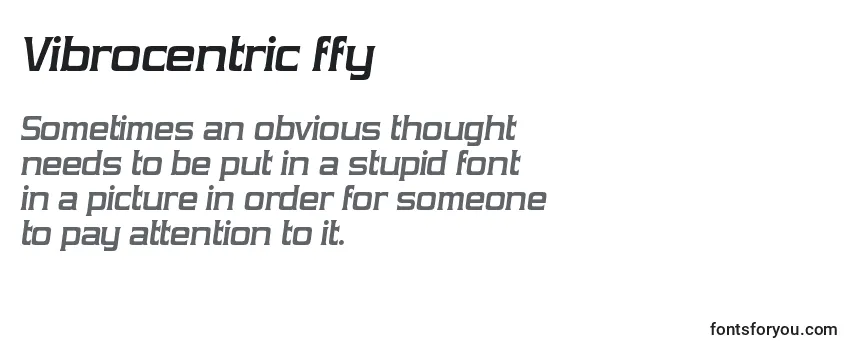 Vibrocentric ffy Font