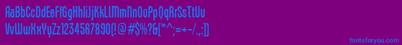 フォントFreytagLtRegular – 紫色の背景に青い文字