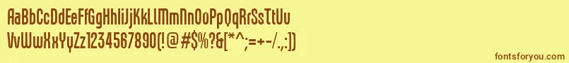 FreytagLtRegular Font – Brown Fonts on Yellow Background
