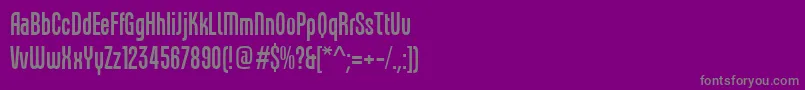 フォントFreytagLtRegular – 紫の背景に灰色の文字