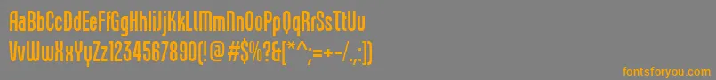 フォントFreytagLtRegular – オレンジの文字は灰色の背景にあります。