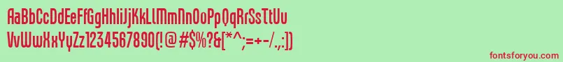 FreytagLtRegular Font – Red Fonts on Green Background