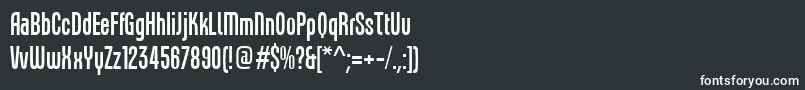 フォントFreytagLtRegular – 黒い背景に白い文字