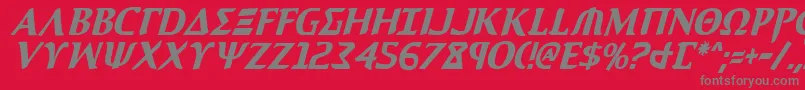フォントAegis1ci – 赤い背景に灰色の文字