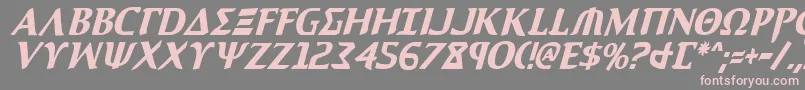 Aegis1ci Font – Pink Fonts on Gray Background