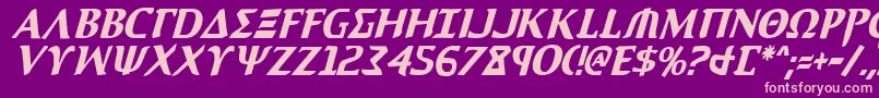 Aegis1ci Font – Pink Fonts on Purple Background
