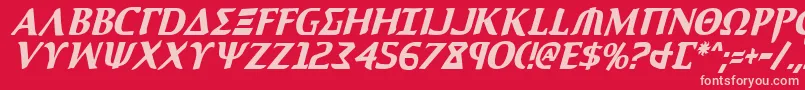 Aegis1ci Font – Pink Fonts on Red Background