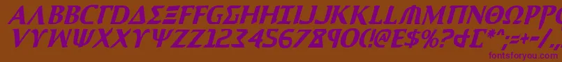 Aegis1ci Font – Purple Fonts on Brown Background