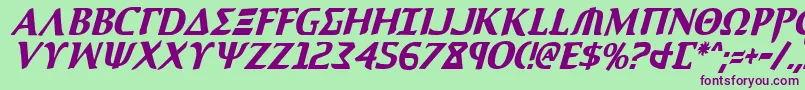 Aegis1ci Font – Purple Fonts on Green Background