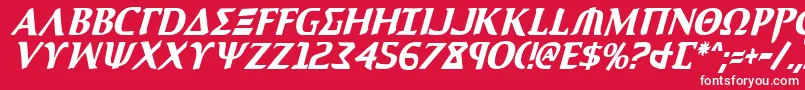 Aegis1ci Font – White Fonts on Red Background