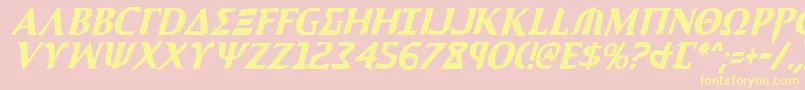 Aegis1ci Font – Yellow Fonts on Pink Background