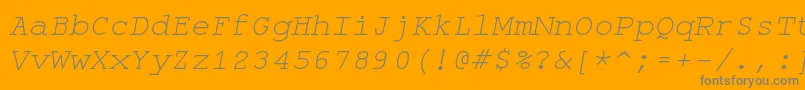 フォントMonospaceoblique – オレンジの背景に灰色の文字