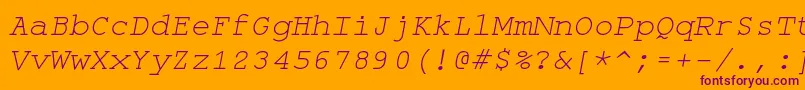 Подробнее о шрифте Monospaceoblique Шрифт Monospaceoblique – фиолетовые шрифты на оранжевом фоне