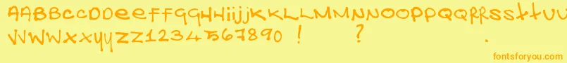 GhisGhis Font – Orange Fonts on Yellow Background