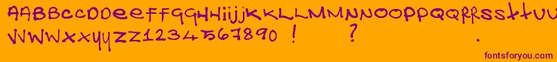 GhisGhis Font – Purple Fonts on Orange Background