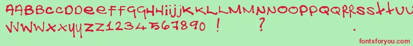 GhisGhis Font – Red Fonts on Green Background