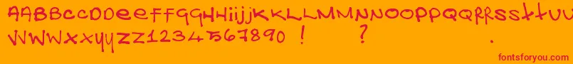 Шрифт GhisGhis – красные шрифты на оранжевом фоне