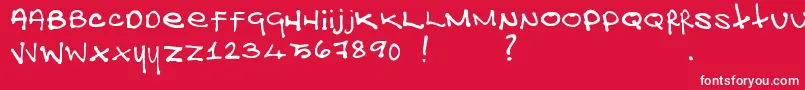 GhisGhis Font – White Fonts on Red Background