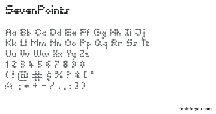 Schriftart SevenPoints – Alphabet, Zahlen, spezielle Symbole