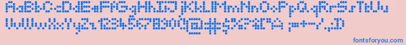 SevenPoints Font – Blue Fonts on Pink Background