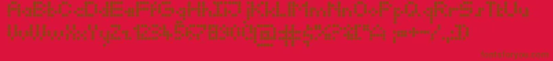 SevenPoints Font – Brown Fonts on Red Background