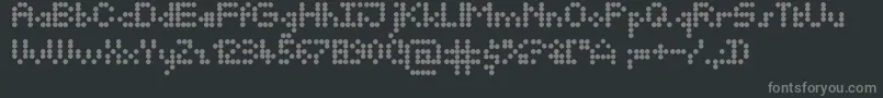 フォントSevenPoints – 黒い背景に灰色の文字