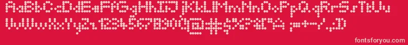 SevenPoints Font – Pink Fonts on Red Background