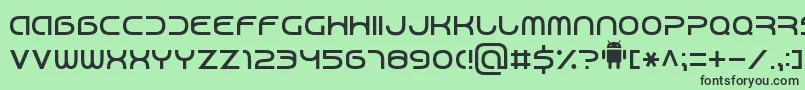フォントAndroid7 – 緑の背景に黒い文字