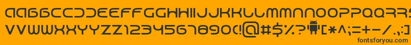 Android7 Font – Black Fonts on Orange Background