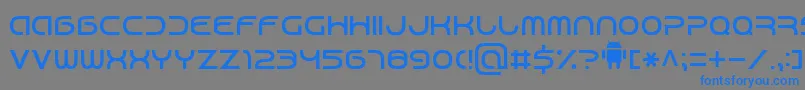 フォントAndroid7 – 灰色の背景に青い文字
