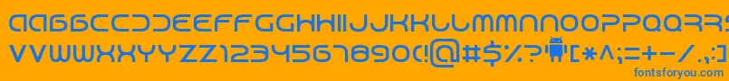 Android7 Font – Blue Fonts on Orange Background