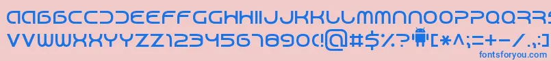 Android7 Font – Blue Fonts on Pink Background