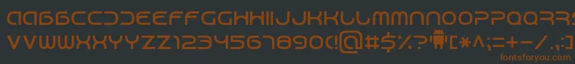 Android7 Font – Brown Fonts on Black Background