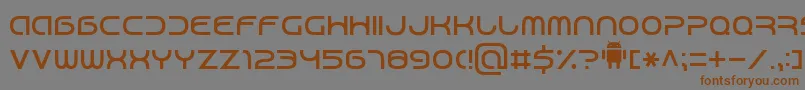 Android7 Font – Brown Fonts on Gray Background