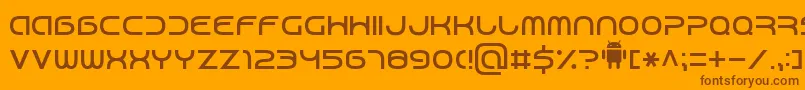 Android7 Font – Brown Fonts on Orange Background
