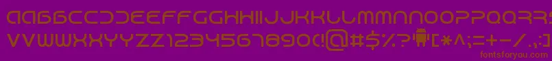 Android7 Font – Brown Fonts on Purple Background