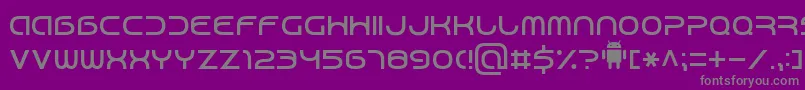 Android7-Schriftart – Graue Schriften auf violettem Hintergrund