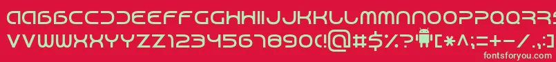 フォントAndroid7 – 赤い背景に緑の文字