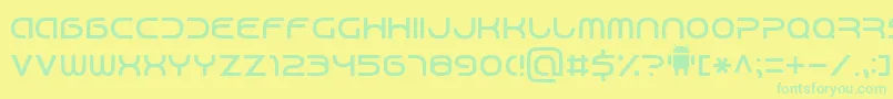 Android7 Font – Green Fonts on Yellow Background