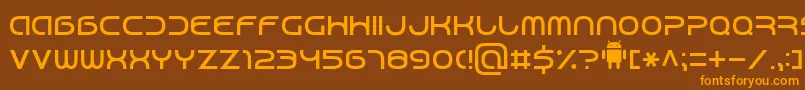 Android7 Font – Orange Fonts on Brown Background