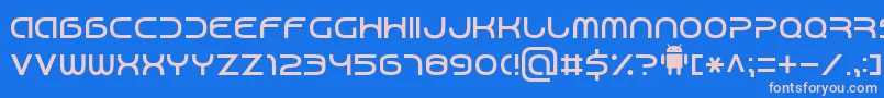 Android7 Font – Pink Fonts on Blue Background