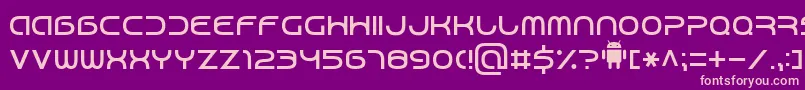 Android7-Schriftart – Rosa Schriften auf violettem Hintergrund