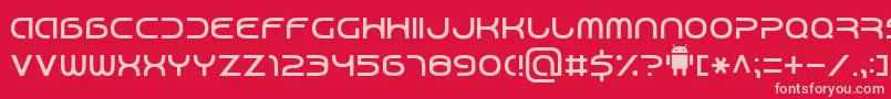 Шрифт Android7 – розовые шрифты на красном фоне