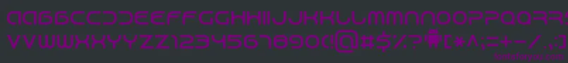 Android7 Font – Purple Fonts on Black Background