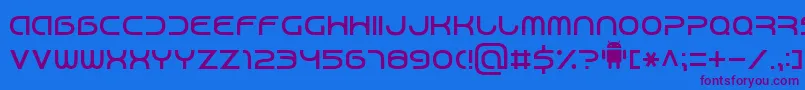 fuente Android7 – Fuentes Moradas Sobre Fondo Azul